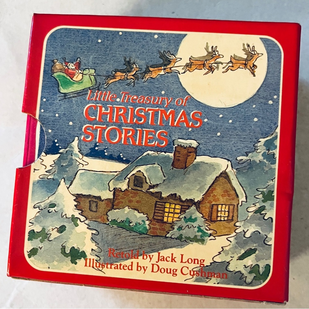 Little Treasury of Christmas Stories 6 Miniature Board Books in Case 1987